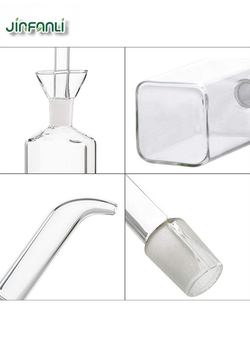 JINFANLI Oil Bottle Glass Olive Oil Dispenser Bottle Glass Cooking Oil Vinegar Measuring Dispenser With Spout for Kitchen and BBQ (500ml/16.91oz) - Image 4